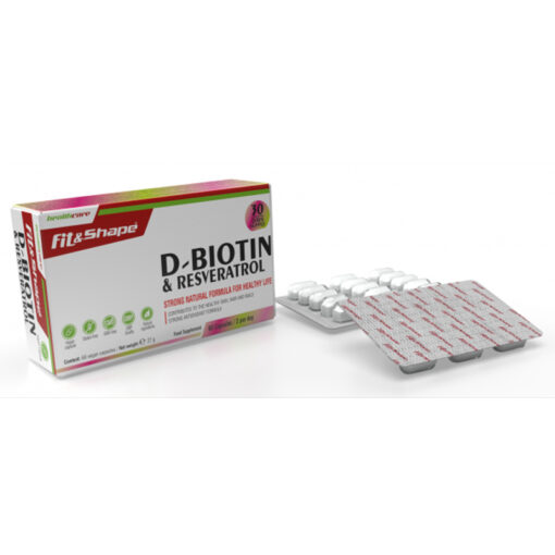 Vegan 60 Κάψουλες D-Biotin & Resveratrol Fit & Shape