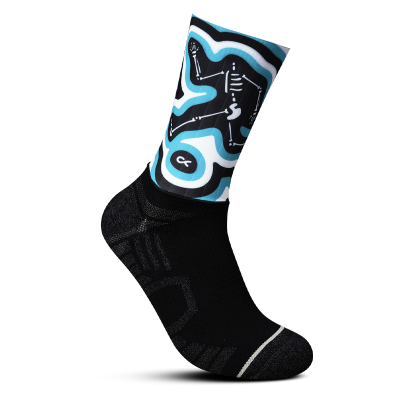 Αθλητικές Κάλτσες Run your feet off 2 – Multicolor Skeletor