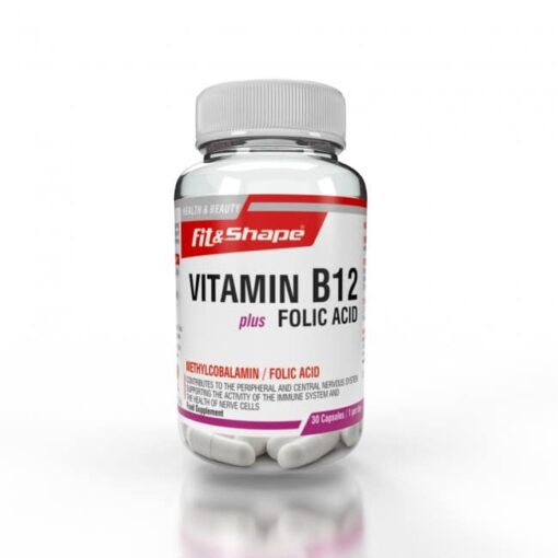 Βιταμίνη B12 + Φολικό Οξύ 30 Κάψουλες της Fit & Shape