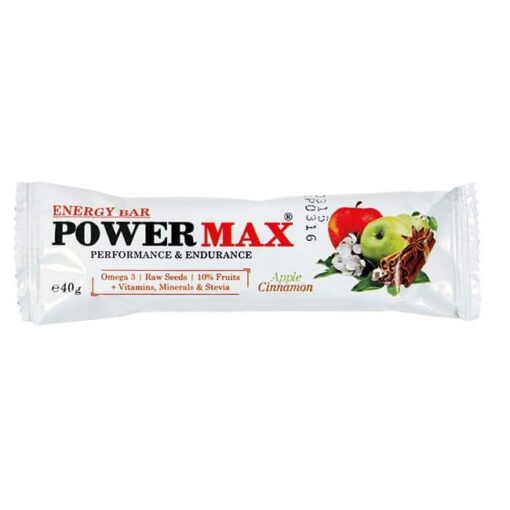 Ενεργειακή Μπάρα POWER MAX® 40gr της-Fit & Shape Apple Cinnamon