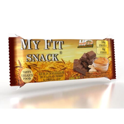 Ενεργειακή Μπάρα Πρωτεΐνης MY FIT SNACK (Flapjack) 100gr της Fit & Shape Chocolate Peanut Butter