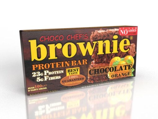 Μπάρα Πρωτεΐνης BROWNIE ® 100gr της Fit & Shape Orange
