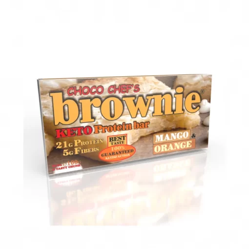 Μπάρα Πρωτεΐνης Brownie KETO (Μάνγκο & Πορτοκάλι) - 100 γρ